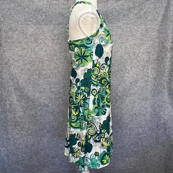 Prana Womens Green Floral Paisley Halter T-Back Athletic Sun Surf Yoga Dress SM - Picture 9 of 10